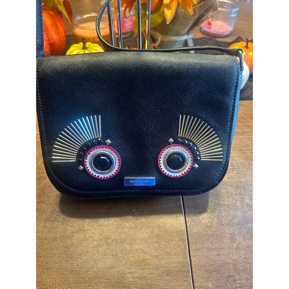 Kate Spade New York Warm And Fuzzy Monster Large Carsen Crossbody Bag Black EUC - Picture 14 of 14